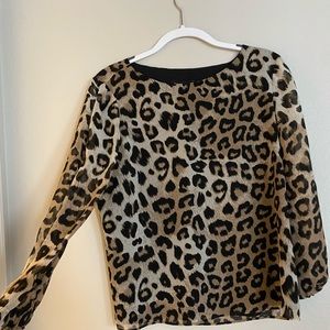 Leopard Print Silk Top